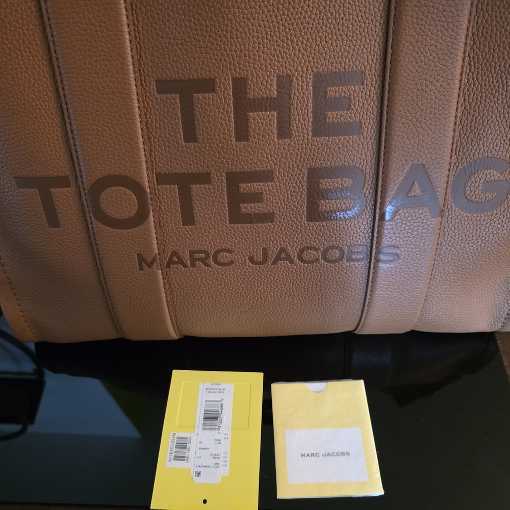 Marc Jacobs Tan Leather Tote Bag